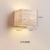 Dormitorio Estilo Japonés Wabi-Sabi Lámpara de Pared de Travertino Amarillo Lámpara de Pasillo Retro para Bed & Breakfast Lámpara de Pared Creativa Impermeable para el Hogar