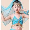 Y Kidsren's Accesorios de Actuación de Danza India Aretes Pulsera Collar Pañuelo para la Cabeza Danza del Vientre Destacados Tocado Velo Étnico
