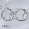 Novos Brincos de Argola Grandes Estilosos e Versáteis com um Toque de Luxo Leve e de Alta Qualidade, Ear Cuffs Femininos, Brincos de Argola Lisos Únicos, Tarraxas