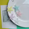 Dibujos Animados Lindos Coloridos Lentejuelas Transparentes Tamaño Mediano Estrella de Mar DIY Pasador para el Cabello Accesorios para el Cabello Funda de Teléfono Accesorios de Decoración con Pegamento de Crema