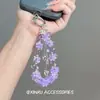 [Sonho de Borboleta Roxa] Corrente de Celular com Contas de Borboleta Roxa de Luxo Leve, Elegante de Indústria Pesada, Pingente de Bolsa Moderno e Versátil