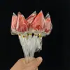 Soporte para Ramo de Fresas Soporte Fijo de Cereza Soporte para Snacks de Frutas Suministros de Empaque Soporte Espesado para Palito Inflable