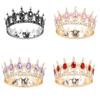 Joyería Junhao Corona Nupcial Tiara de Venta Caliente Europea y Americana Corona Redonda Corona para Concurso de Belleza Joyería Corona para Actuación Fiesta de Bodas