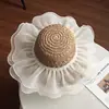 Sombrero de Protección Solar para Mujer 2026 Nuevo Estilo Sombrero de Sol de Paja Verano Vacaciones en la Playa Ala Ancha Sombrero de Paja Transpirable Accesorios