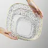 Plato Transparente para Huesos, Grado Alimenticio, Plato de Fruta de Gama Alta para Mesa de Comedor en Casa, Plato Ligero de Lujo para Snacks, Plato de Vajilla