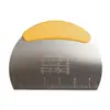 Cortador de fideos de acero inoxidable semicircular con escala, raspador de harina, cortador de pan para pasteles, cortador de masa para hornear, venta al por mayor