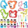 Conjunto de 34 Peças de Aço Inoxidável Molde de Sanduíche de Desenho Animado Molde de Relevo de Sereia Golfinho Dispositivo de Impressão de Frutas Utensílios de Cozimento