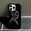 Líneas de boceto en blanco y negro Spider-Man Manzana 18pro Funda para teléfono iPhone16 A prueba de caídas Agujero grande Funda de vidrio Al por mayor
