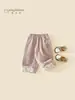 Pantalones de Otoño para Niñas 2026 Nuevo Estilo Pantalones Largos de Encaje Estilo Coreano 100% Algodón para Bebés Pantalones Casuales de Pierna Ancha para Niños de Otoño