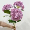 Película de simulación con contenido Yang, 3D de una sola hortensia de 4 hojas, flor de hortensia para maceta en casa, decoración para exteriores