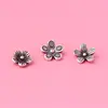 Anillo Colgante Flor de Plata Tailandesa Plata de Ley 925 Agujero para Colgante Flor Pequeña Collar Lindo Pulsera Pulsera Accesorios Estilo Retro Accesorios