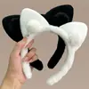 Faixa de Cabelo de Pelúcia com Orelhas de Gato Feminina 2025 Novo Estilo Grampo de Cabelo para Lavar o Rosto Cabelo Viagem Faixa de Cabelo Grampo de Cabelo Acessório de Cabelo Penteado