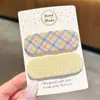 Pinza para el pelo de cuadros con forma de corazón para niñas, Pinza lateral para la frente, Organizador de pelo para la parte trasera de la cabeza, Pasador mágico, Accesorio para el pelo