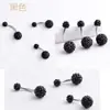 Directo de fábrica multicolor pedrería alta calidad estrella Shambhala bola piercing ombligo joya anillo ombligo 5+8