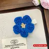 Grampo de Cabelo Flor de Lã Tricotada Novo de Inverno para Mulheres, Presilha Lateral Doce e Fofa, Grampo de Cabelo de Pelúcia, Presilha Retrô para Franja