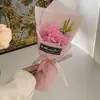 Día de San Valentín y Día de la Madre Ramo Artificial de 3 Rosas con Caja de Regalo, Ramo de Regalo, Ramo de Jabón de Claveles