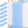 Pano de Queijo Pano Amassado Bandeira de Mesa Estilo Boêmio Toalha de Mesa Transparente Mesa de Doces de Casamento Decoração de Festa Bandeira de Mesa Pano Amassado Bandeira de Mesa
