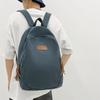 Mochila Escolar de Lona Lavada para Hombre Estilo Coreano Retro Color Sólido ins Estilo Universitario Mochila para Estudiante de Secundaria Estudiante Universitario