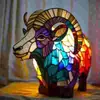 Adornos de resina de la nueva serie de perros transfronterizos, luz nocturna LED, arte, estatua de animal, decoración creativa para el hogar, escritorio