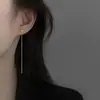 Línea de orejas Doudou 2024 nueva moda cara delgada aretes de cuentas redondas personalidad simple temperamento aretes de otoño e invierno nuevos