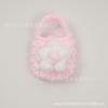 Bolsa para Fone de Ouvido Pelúcia Castorzinho Rosa Loppy Ruby Tricotada à Mão Resistente a Quedas Capa Protetora para Fone de Ouvido Bluetooth Pronta