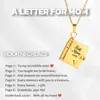 Collar de Acero de Titanio, Popular en Europa y América, Collar con Forma de Libro de Carta de Amor Grabada, Collar con Forma de Sobre de Carta de Amor Abrible, Cadena para Clavícula
