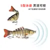 Cebo Artificial de Plástico 10CM 15G Plástico Biónico Señuelo Duro Simulación de Pez Multi-sección Pez Cebo Artificial Señuelo para Pesca de Agua Dulce Señuelo de Siete Secciones