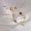 Pulsera de Cuentas de la Fortuna Colorida Estilo Nuevo Inspirada en Chanel para Mujer, Pulsera de Diseño de Nicho de Moda, Accesorio de Moda Personalizado para Damas
