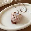 Colgante de Oso Dachshund de Cuero Bolsa de Almacenamiento para Gafas de Sol Accesorios para Collar Cadena Versátil para Suéter Cadena de Diseño de Nicho