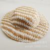 Mini Sombrero de Paja Pequeño Tejido Floral Sombrero de Paja de Imitación Artesanía Decorativa Muñeca Muñeca Juguete Sombrero Accesorios DIY