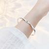 Pulsera Mobius Foot Plata Plata Esterlina 999 Nueva Entrada Lujo Nicho Uña Arena Plateada Regalo de Cumpleaños para Novia