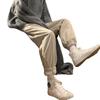 Pantalones de Algodón para Hombre Invierno Gruesos Simples Cálidos Ropa Exterior Pantalones de Lana de Cordero Color Sólido Pierna Suelta Casual Pantalones Hallen para Hombre