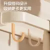 Estante para Toallas de Aluminio Espacial Color Crema, Juego de Estantes para Toallas de Baño sin Taladro, Estante de Almacenamiento para Baño