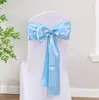 Comércio Exterior Fita de Cetim Flor de Laço para Encosto de Cadeira Fabricante Atacado Decoração de Capa de Cadeira para Casamento Banquete Hotel Fita de Cetim