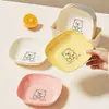 Plato de Dibujos Animados Lindo para Desechar Huesos con Alto Atractivo Estético, Plato Pequeño para Mesa de Comedor en Casa, Plato Duradero para Snacks, Plato para Frutas