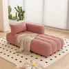 Sala de Estar Quarto Chaise Longue Estilo Creme Sofá Duplo Sofá de Beleza Reclinável Aluguel de Hotel Fileira Reta Varanda Cadeira Preguiçosa