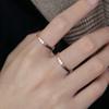 Anillo Sencillo de Acero de Titanio con Diseño de Panal Estilo Japonés y Coreano Ins Cyber Celebridad para Mujer Diamante Elegante Personalizado Acero Inoxidable Índice Geométrico Dedo Anular Cola