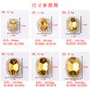 Hebilla ovalada de cristal de oro de 14 quilates, borde de garra de cristal, taladro cosido a mano, material de accesorios de diamantes para vestido de novia DIY