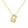 Amazon Xiyin colgante regordete moda europea y americana cadena de clavícula simple globo de cumpleaños collar de letra brillante