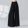 Calça Plissada para Todas as Estações, Calça de Dança Clássica, Nova Calça Longa Solta e Fluida, Calça Diária para Dança Chinesa, Yoga e Prática de Performance
