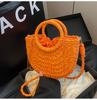 Bolsa de Palha Trançada Design Tendência de Primavera Transfronteiriça 2026 Nova Moda Popular Bolsa Transversal Versátil Elegante Bolsa de Ombro Feminina