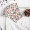 Máscara facial dupla camada com estampa floral pequena para comércio exterior transfronteiriço Amazon, lavável, para primavera e verão, à prova de poeira, máscara decorativa personalizada para mulheres