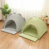 Tienda de campaña para mascotas, casa para gatos y perros, adecuada para todas las estaciones, impermeable, transpirable, tela de tacto frío, casa para gatos con protección solar para exteriores