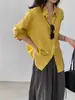 Camisa de Lino Tencel Estilo Old Money para Mujer 2026 Primavera Otoño Holgada Casual Cárdigan Temperamento Sensación Relajada Camisa de Manga Larga