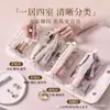 Bolsa de Cosméticos Portátil Cuatro en Uno de Viaje de Mano de Gran Capacidad Almacenamiento Bolso de Mano Kit de Cosméticos Portátil