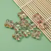 Flor Cruzada Flor de Trevo de Quatro Folhas Esmaltada Contas para Montagem de Colar Pulseira Corrente de Celular Acessórios de Joia Atacado
