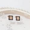 Nuevos pendientes clásicos de moda de acero de titanio con diseño de horno simple, dorados y dulces, joyería de alta calidad con preservación del color para mujeres.