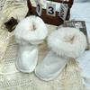 Zuecos de Terciopelo Transfronterizos para Otoño e Invierno con Felpa Larga y Corta Extraíble de Algodón Zuecos Cómodos con Forro Cálido Cubrezapatos