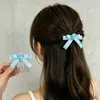 Cinta de tela elegante estilo hada con flores pequeñas y accesorio para el cabello de lazo, peine para peinado de corona alta