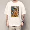 Camiseta de Verano para Hombre de Una Pieza Estampada Luna Ligera Oda Manga Corta y Bestias Campesinas Kedo Animación Ropa Circundante